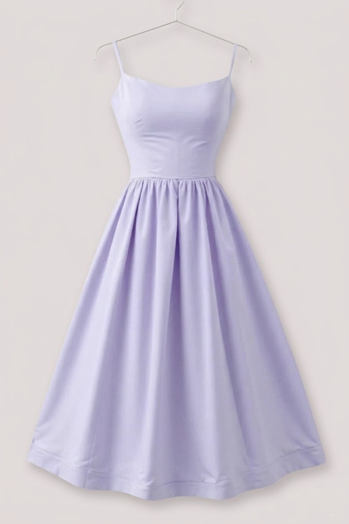 Women A-Line Wedding Guest Midi Dress